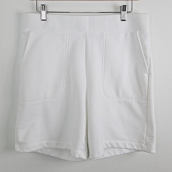 Lands' End Serious Sweats French Terry Knit in White | Women's Small 6-8 - Picture 1 of 13